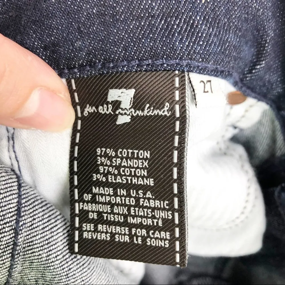 7FAM Dojo Dark Wash Cropped Jeans 27 - Image 13