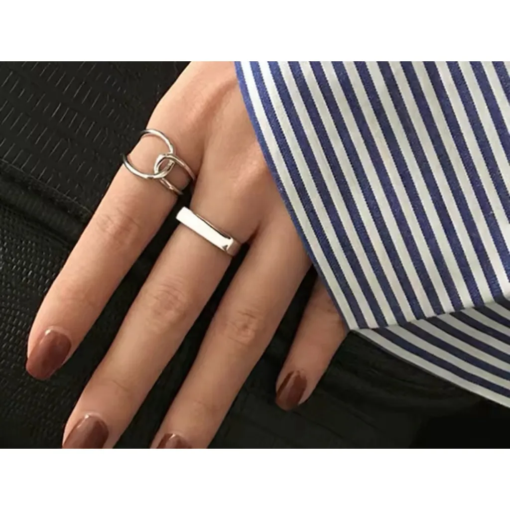 NEW Unisex Handmade 925 Sterling Silver Knot Band Ring,‎ Adjustable - Image 14