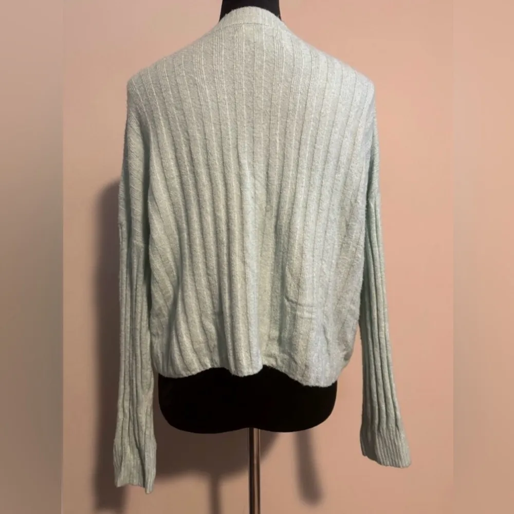 NWOT American Eagle Mint Green Ribbed Knit Sweater size medium - Image 3