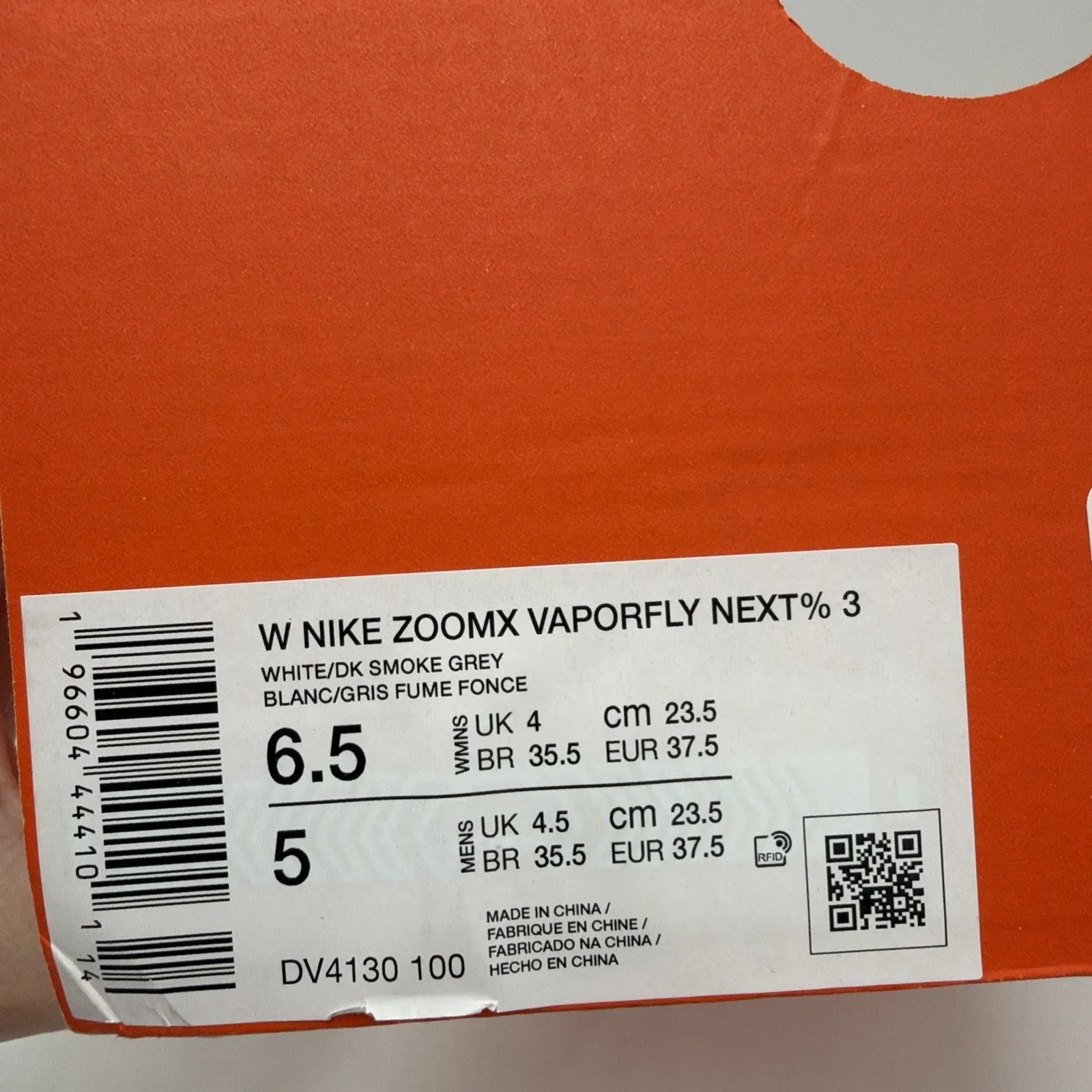 Nike Women’s Vaporfly 3 Running Shoes 6.5 DV4130 100 Nwb No Lid - Image 5