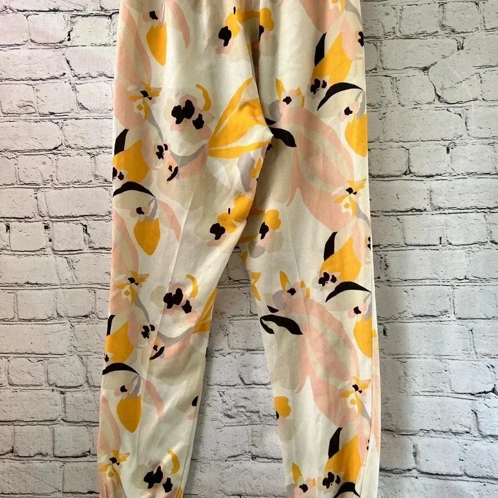 Heidi Klein Honolulu‎ Woven Harem Trousers Drawstring Elastic Waist Size Small Yellow - Image 8