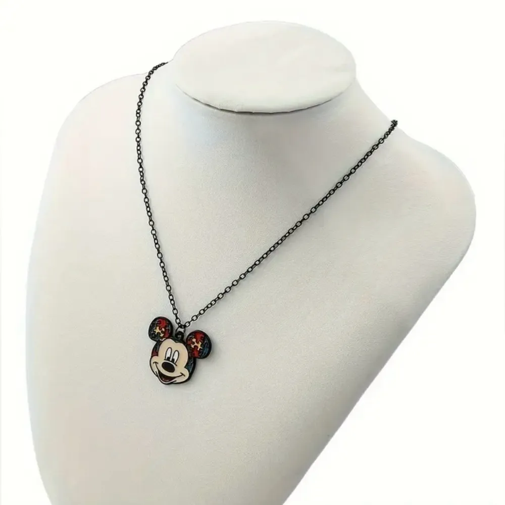 Autism Mickey Mouse Necklace NWT Red - Image 3