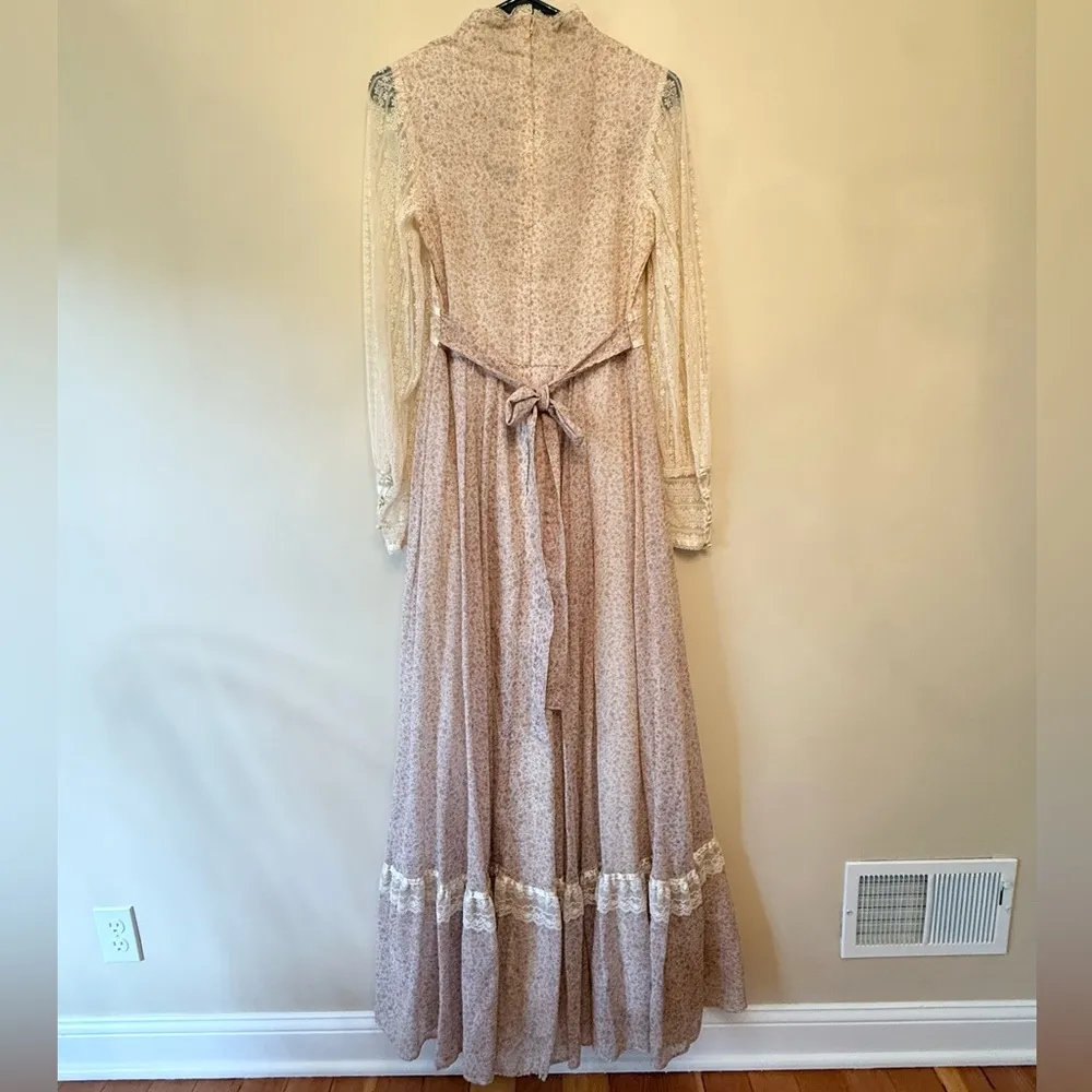 Vintage Gunne Sax Floral Maxi Dress - Image 6