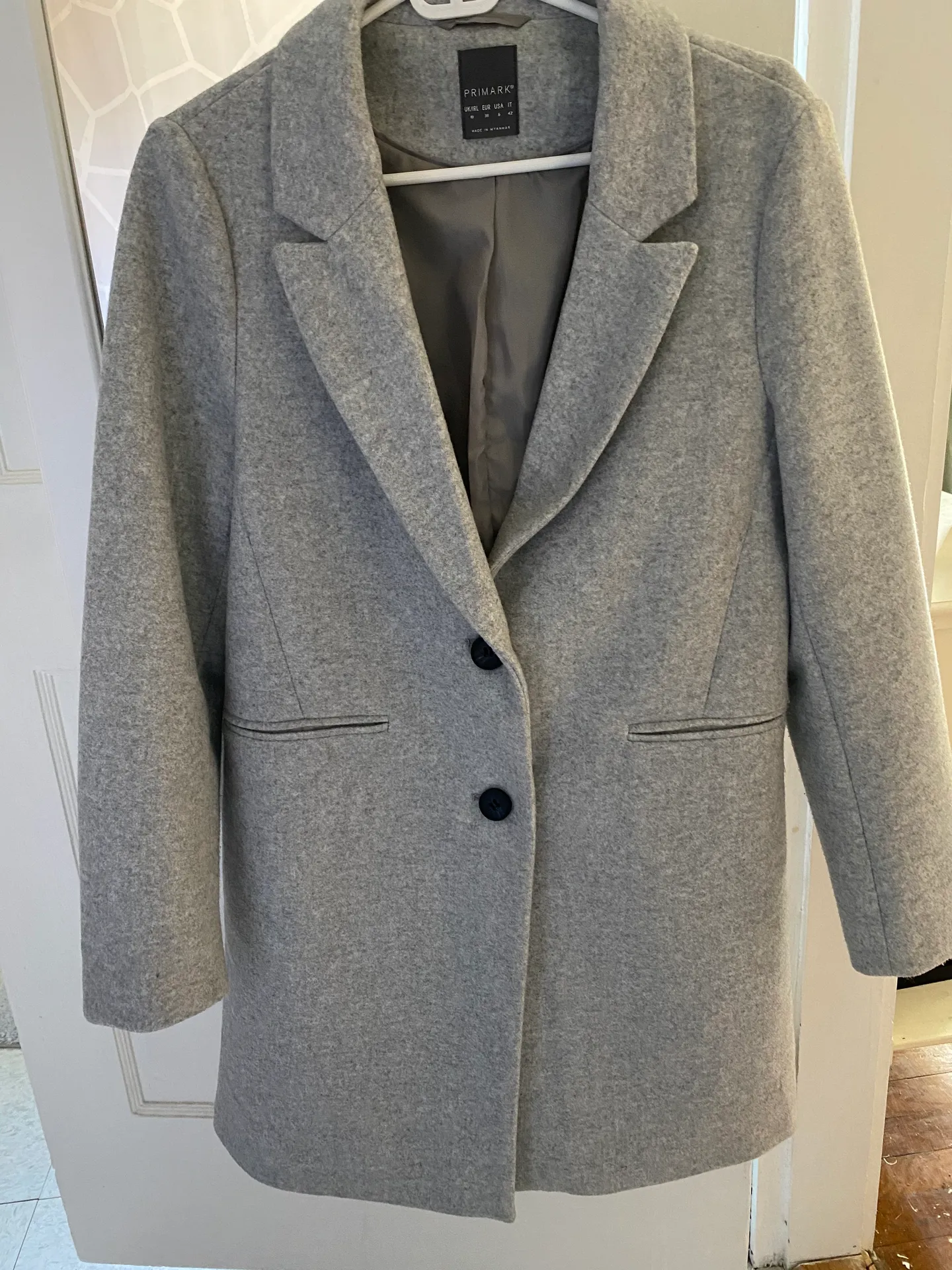 Primark Gray Peacoat - Image 3