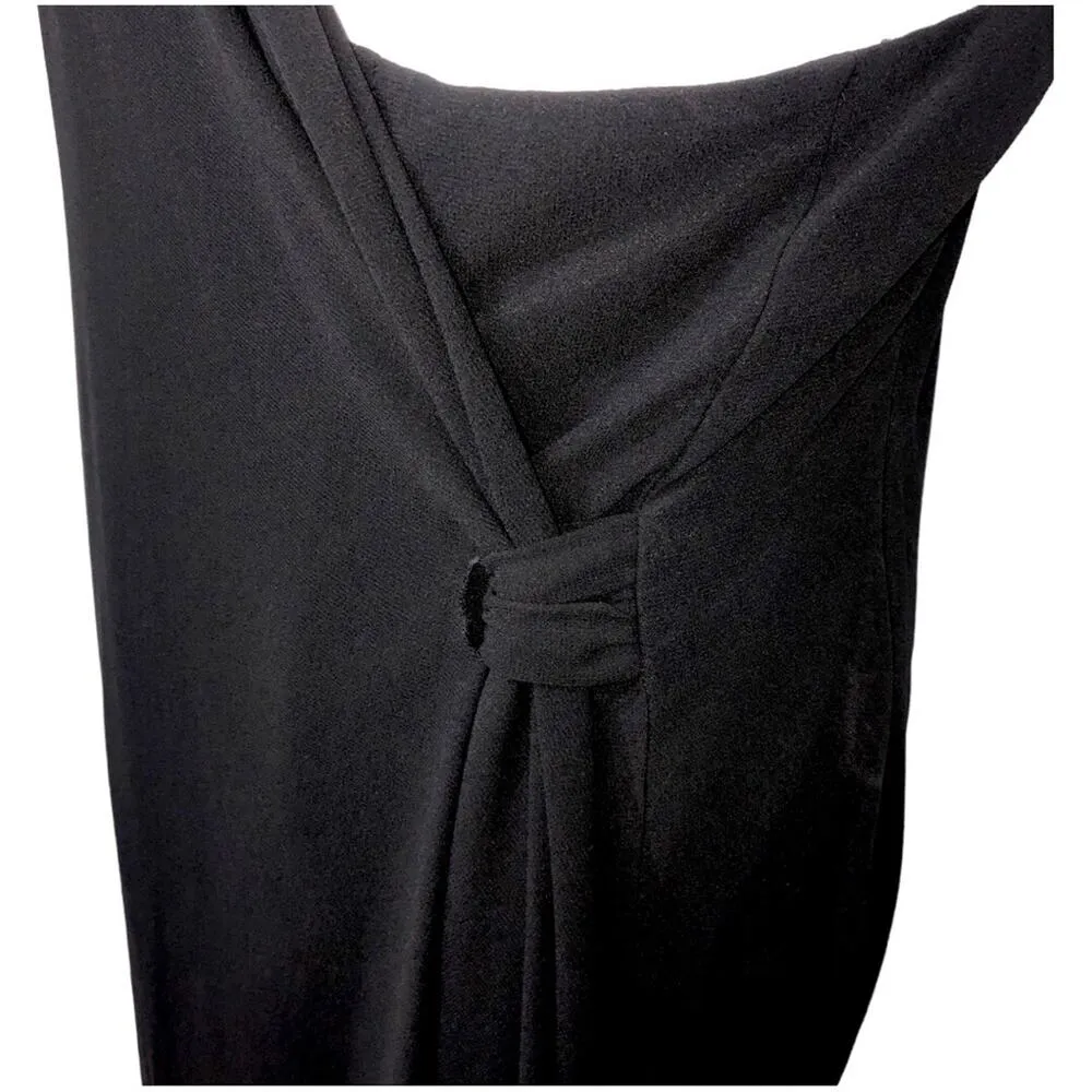 Scott McClintock Black One Shoulder Embellished Gown 14 EUC - Image 5