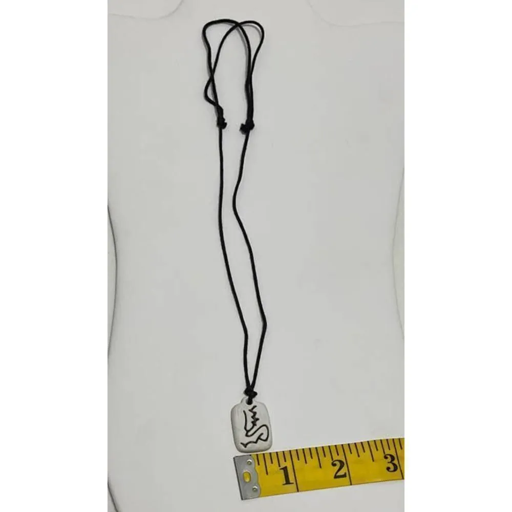 Chinese Astrology Porcelain Horse Necklace Black‎ - Image 3