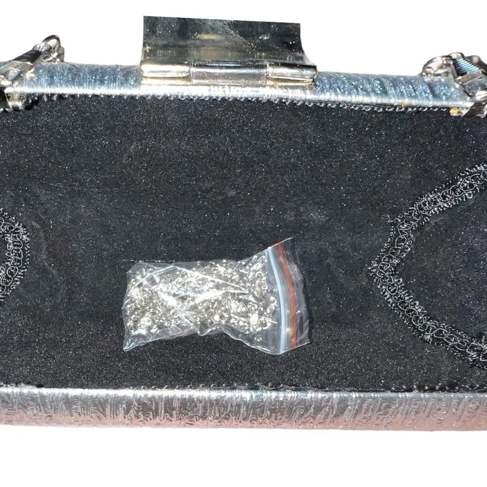 Refer to video on this one! Picture doesn’t do it justice! Beautiful silver bag! - Image 7