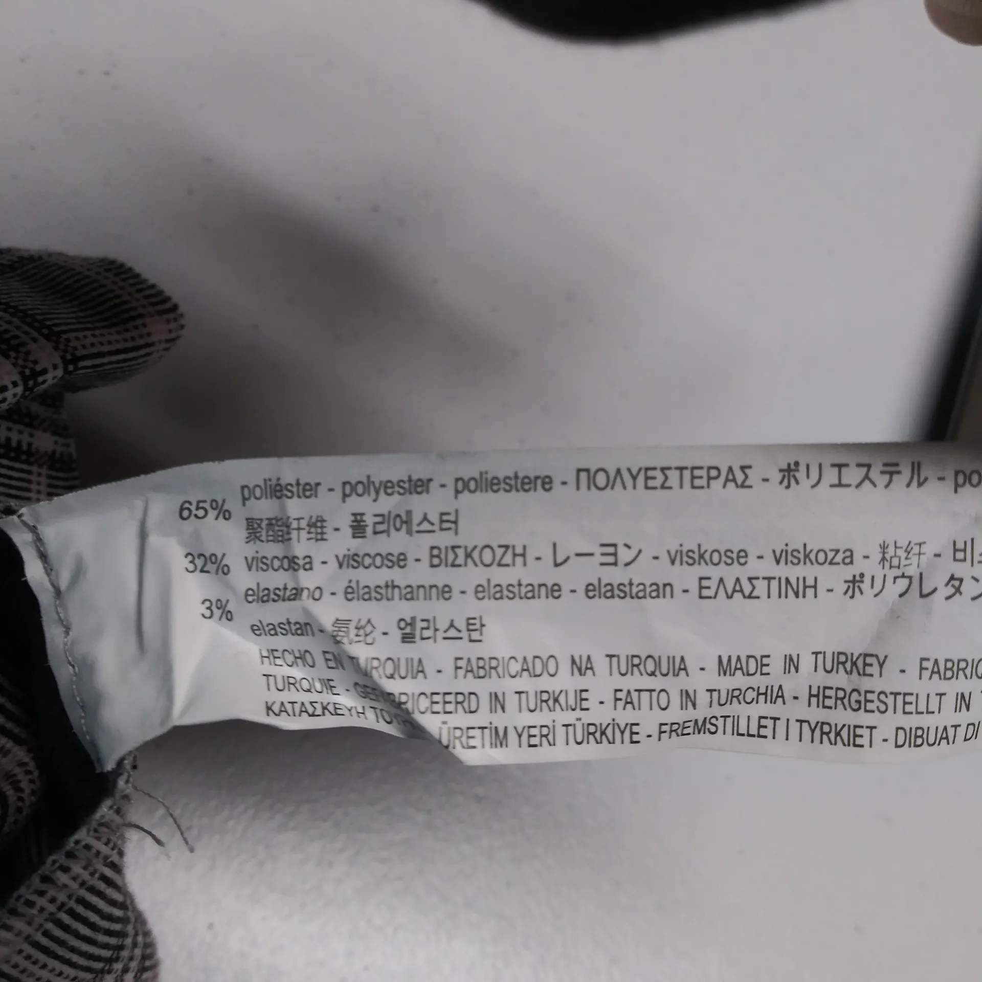 Bershka Black Pink Plaid Paper Bag High-Waisted Skirt Belted Preppy Academia XS - Image 7