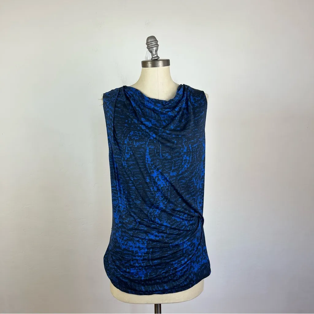 Helmut Lang Resid Crossover Draped Viscose Top - Image 2