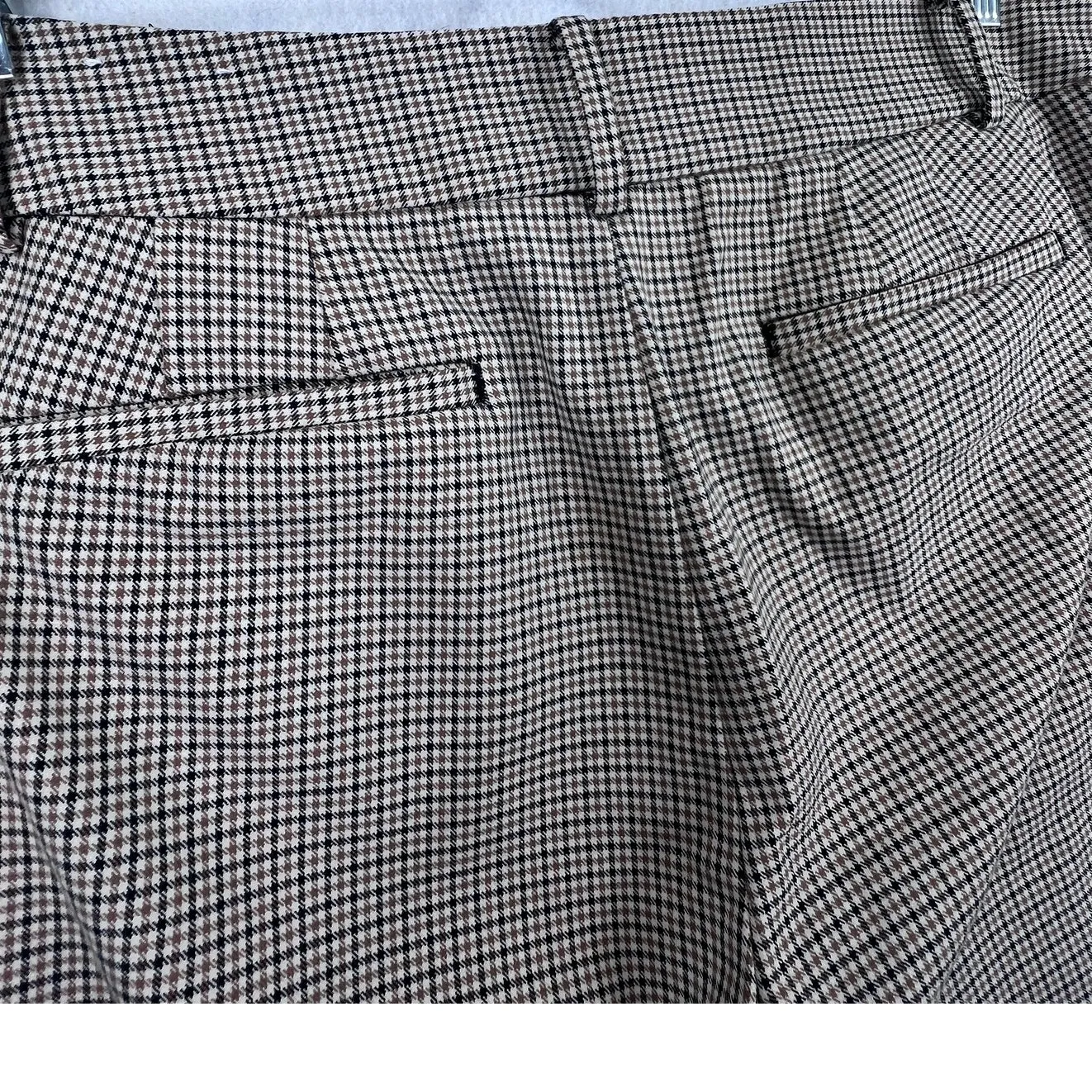 Talbots Women’s Plaid Hampshire Ankle Pants Trousers Brown Black 12 Check Preppy - Image 10