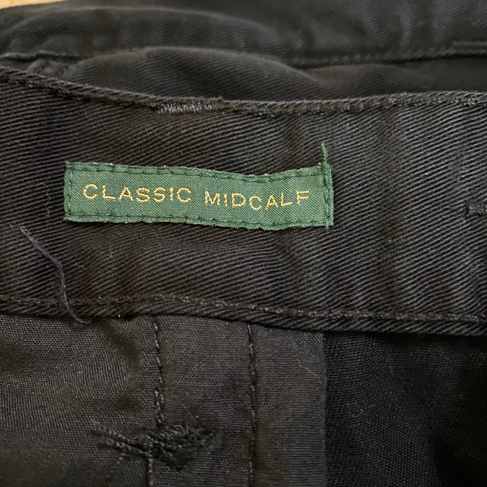 LRL Lauren Jeans Co Ralph Lauren Classic Midcalf Black Capri Pants Jeans Sz 8 - Image 7