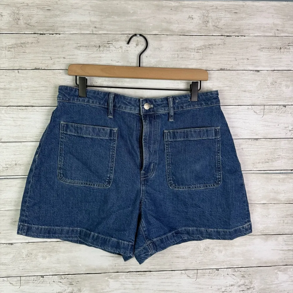 Madewell  Curvy High Rise Sailor Shorts Denim Size 30 - Image 6