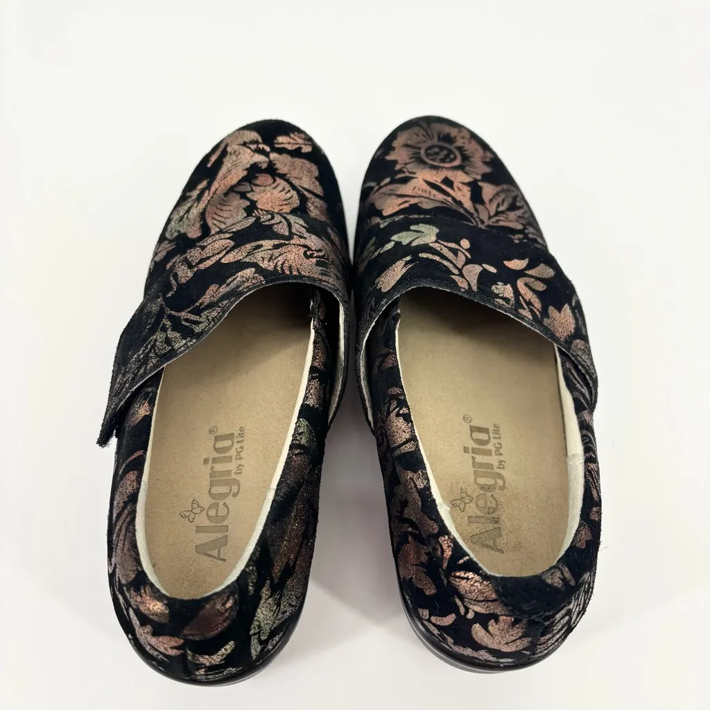 Alegria Lauryn Slip On Comfort Shoes Metallic Floral
Size 8 Clog Professional - Image 5