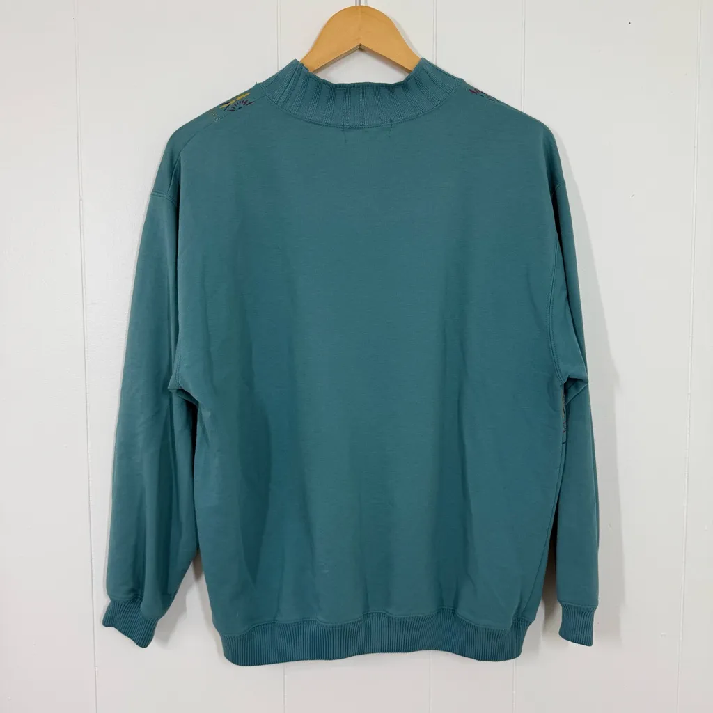 Blast Vintage Yoke Pattern Crewneck Sweatshirt Blue - Image 7