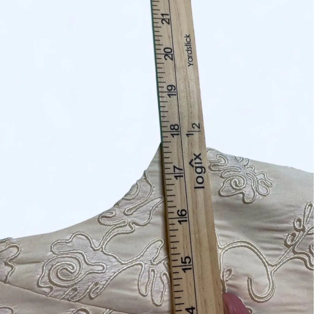 Marie St Claire 90s Ivory Embroidered Cottagecore Vest Size 12 - Image 3