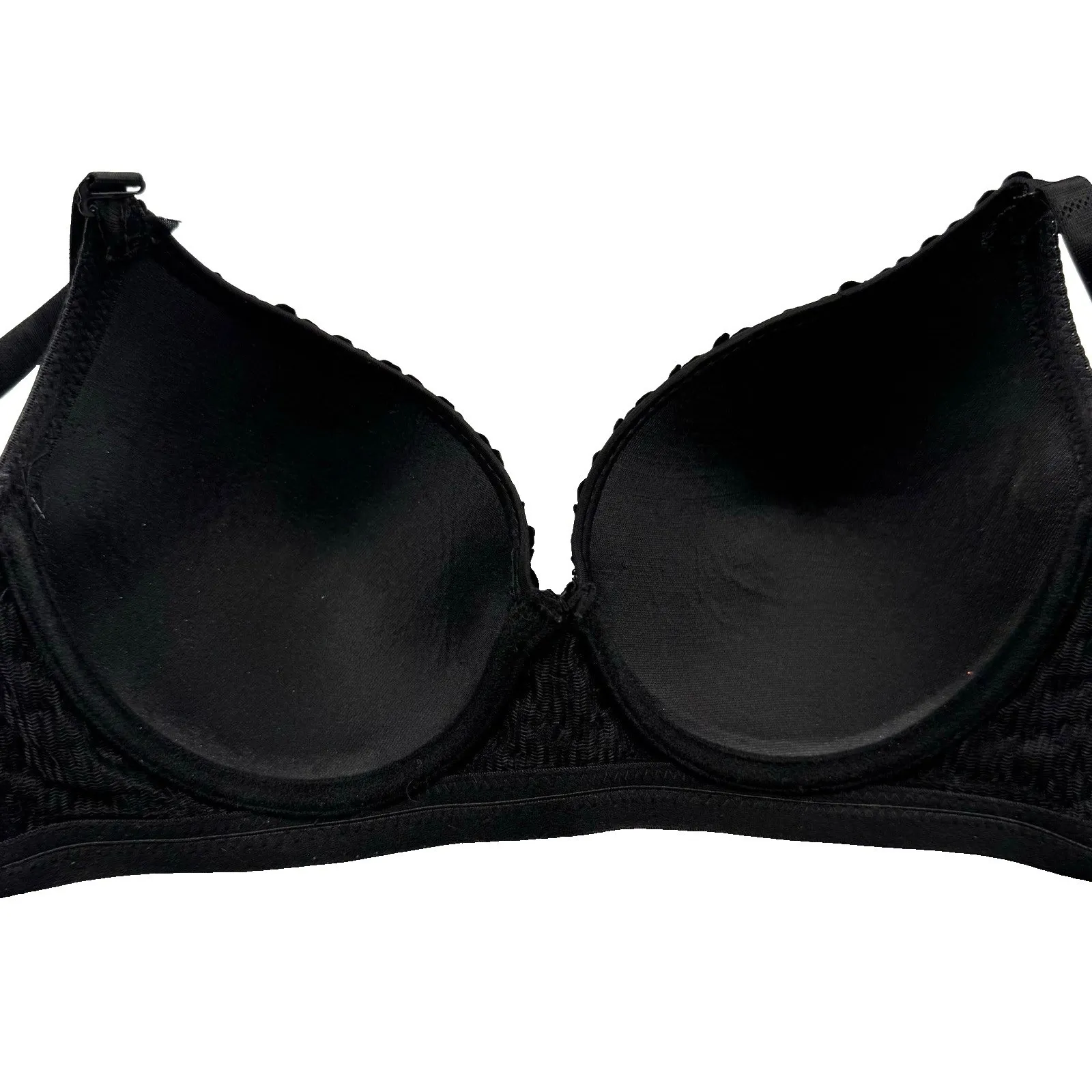 Black‎ Beaded Sequin Bra 38 Band Dance Costume Festival Rave Padded Convertible Black Size undefined - Image 6