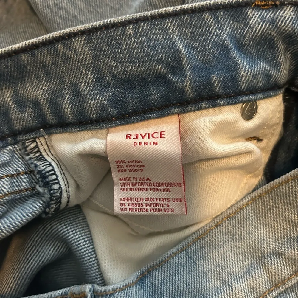 Revice Denim Light Wash High Rise Button Fly Straight Leg - Image 10