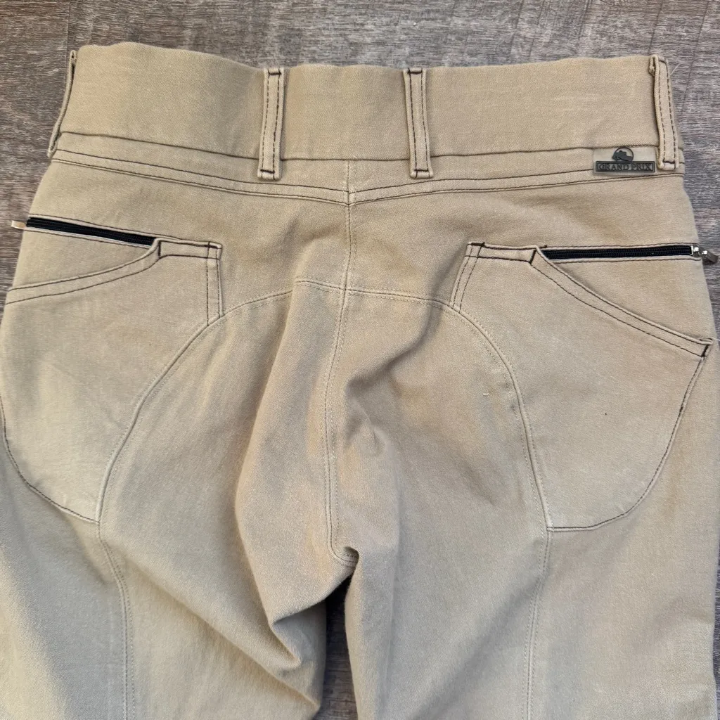 Grand Prix Riding Breeches Size 28R in Tan - Image 9
