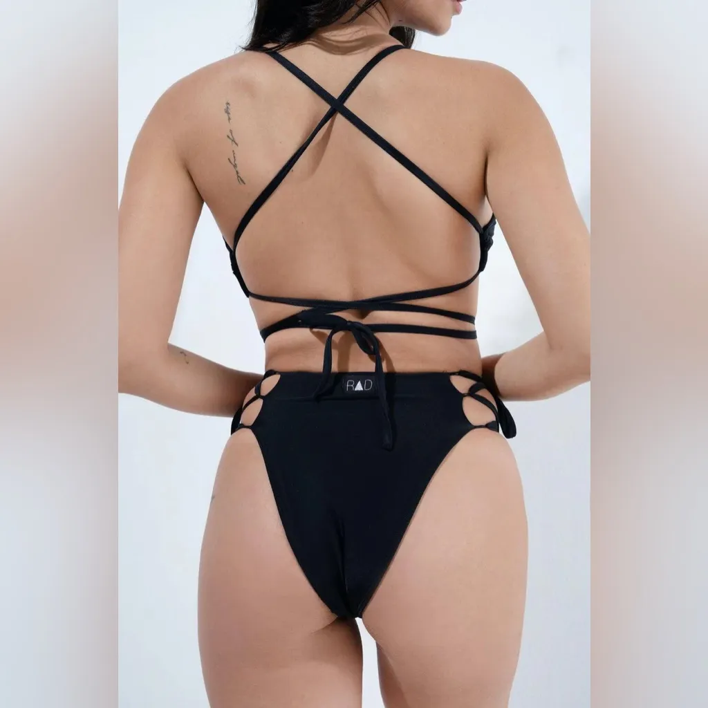 NEW RAD Polewear Pole Swim Tie Me Up Shorts Black size S - Image 2