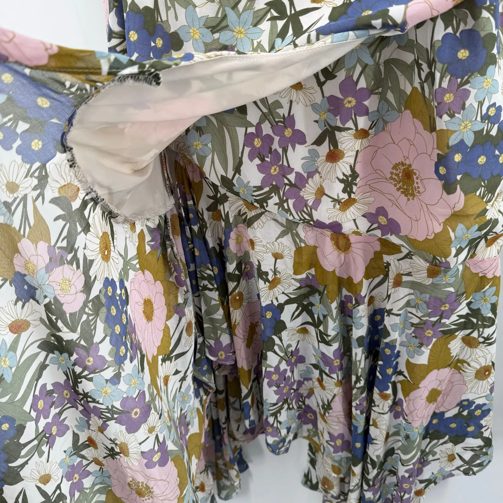 ASTR The Label Santorini Dress Medium One Shoulder Midi Floral Wedding Cocktail - Image 14