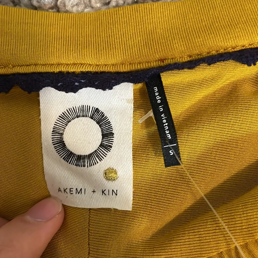 Anthropologie Akemi and kin blouse mustard yellow - Image 6