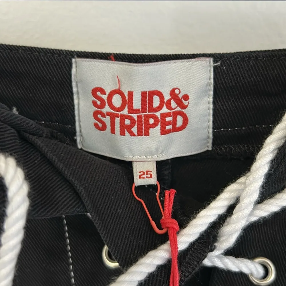 Solid & Striped Denim Sailor Shorts Black - Image 7