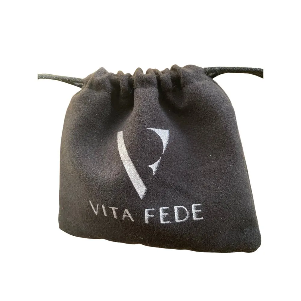 Vita Fede Cassio Adjustable Drop Earrings Gold Tone Hoop Loops Contemporary New - Image 7