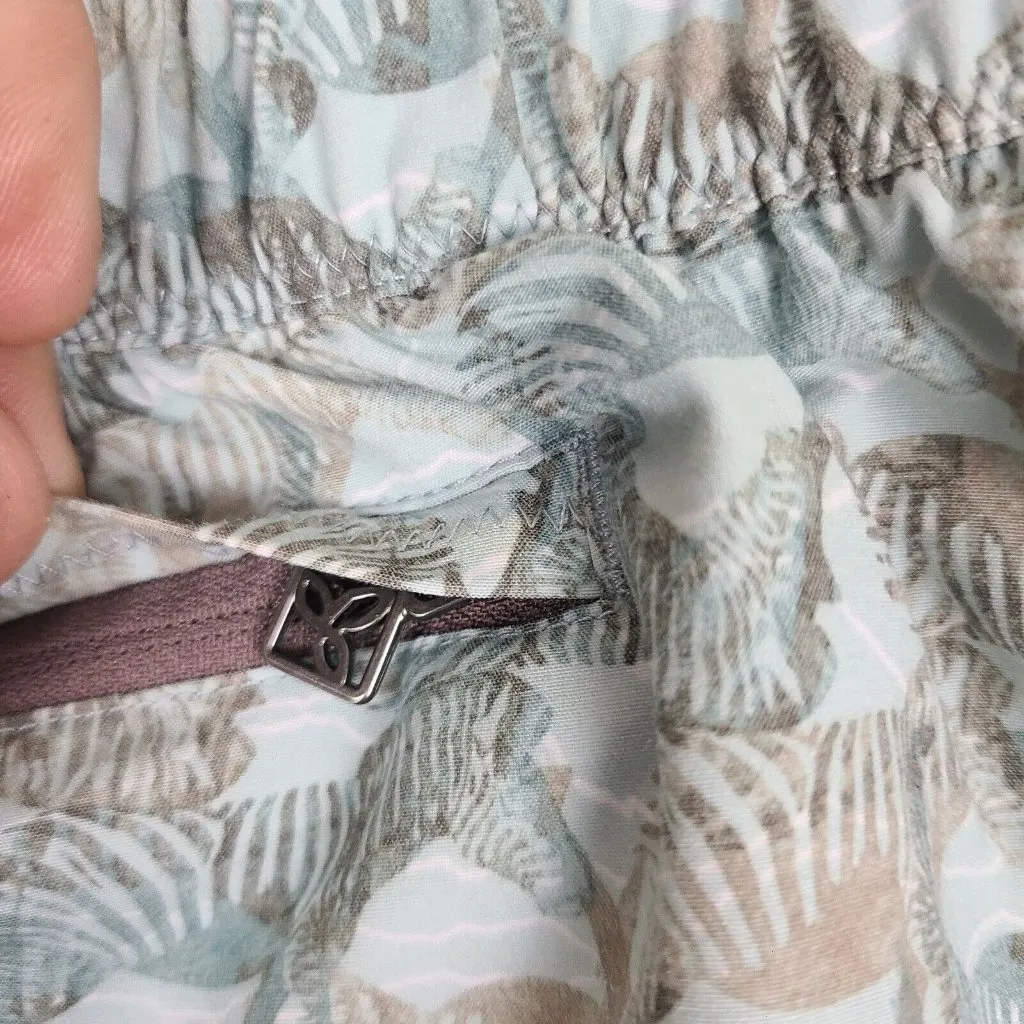 PrAna Seaside Safari‎ Mariya Blue Green Athletic Shorts Zebra Size Small Shorts - Image 8