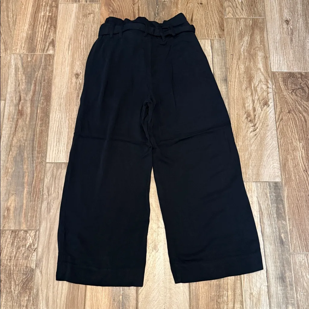 Abercrombie & Fitch Paper Bag Waist Button Fly Wide Leg Ankle Pants - Image 3