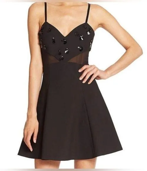 Elizabeth and James Fit and Flare Dress in Black Size 2 - Image 1