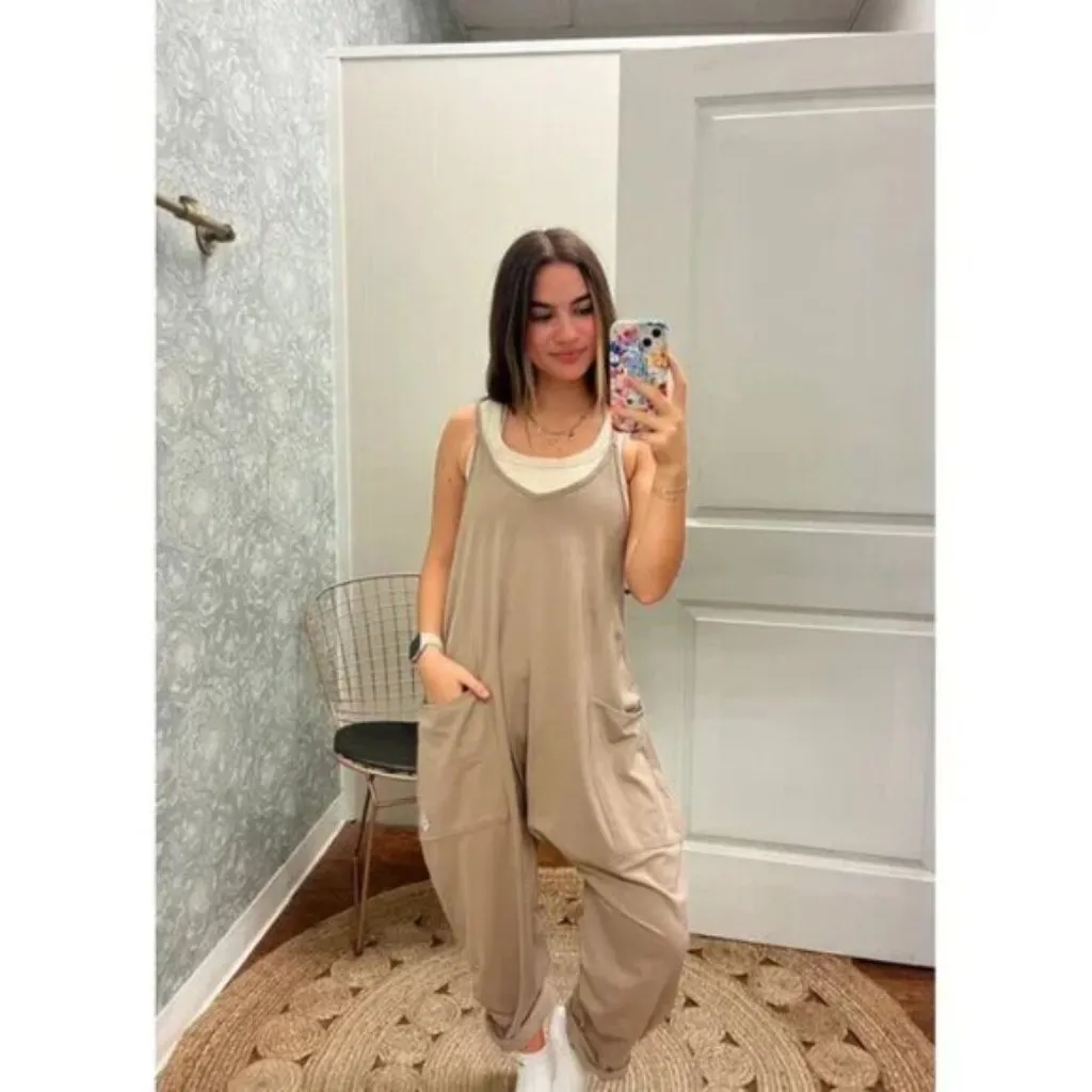 FREE PEOPLE Movement Hot Shot Onesie in Mocha Latte Size Small - Image 16