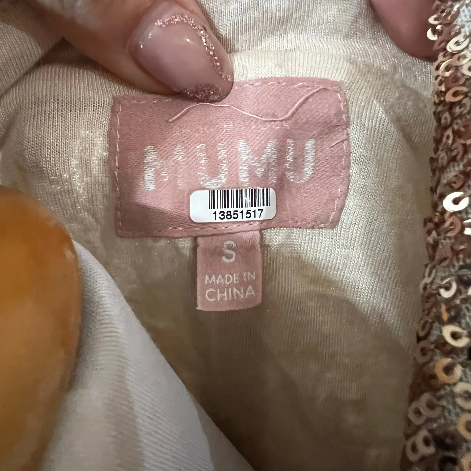 Show Me Your Mumu SMYM Bazel Sequins Blazer Jacket Dress rose gold WOMENS SMALL - Image 8