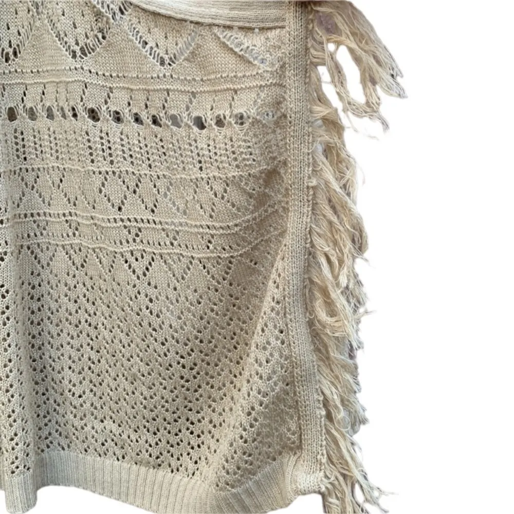 T/o boho knit vest medium Tan - Image 3