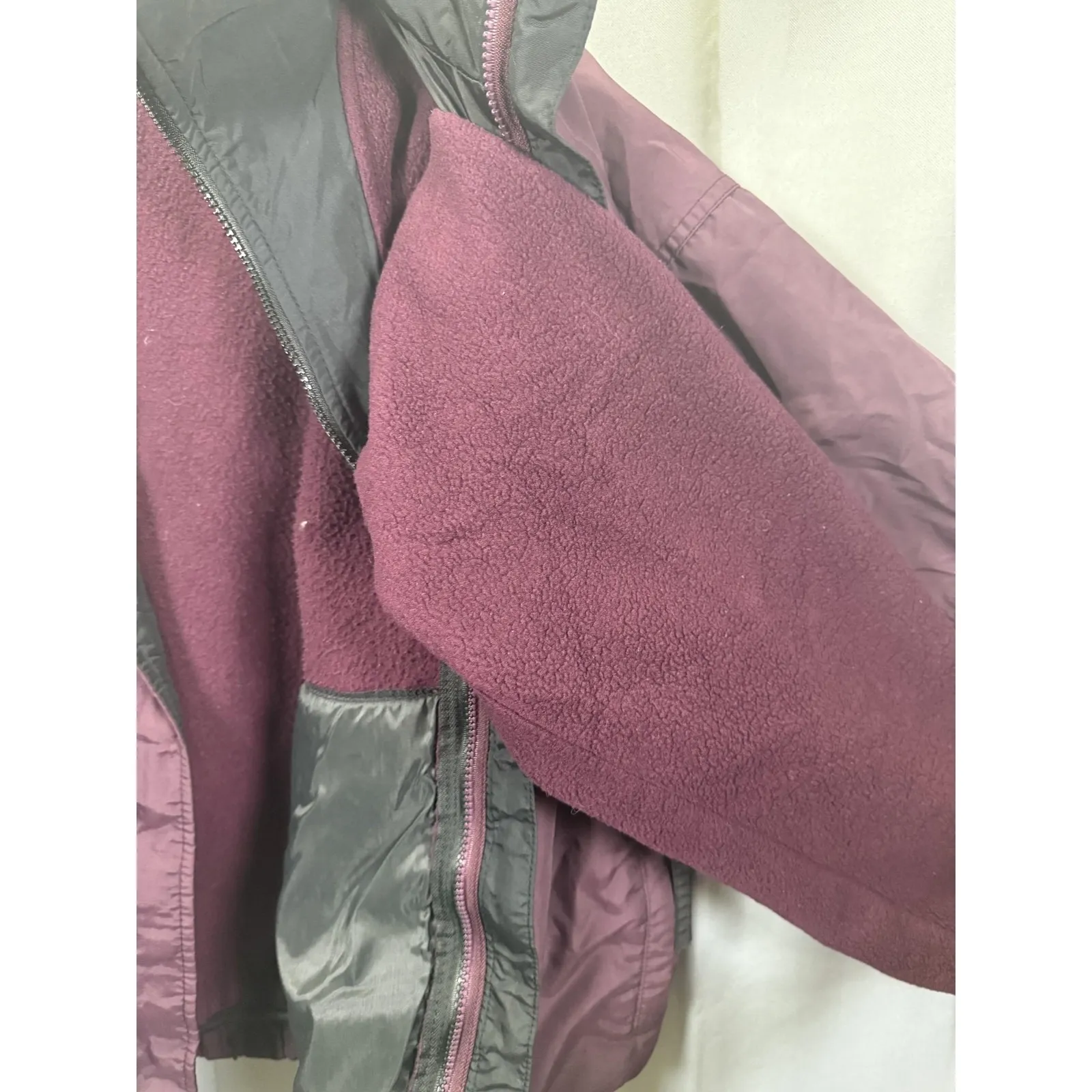 Vintage Columbia Jacket Womens Medium Purple Bugaboo 2-in-1 Fleece Liner USA 90s - Image 8