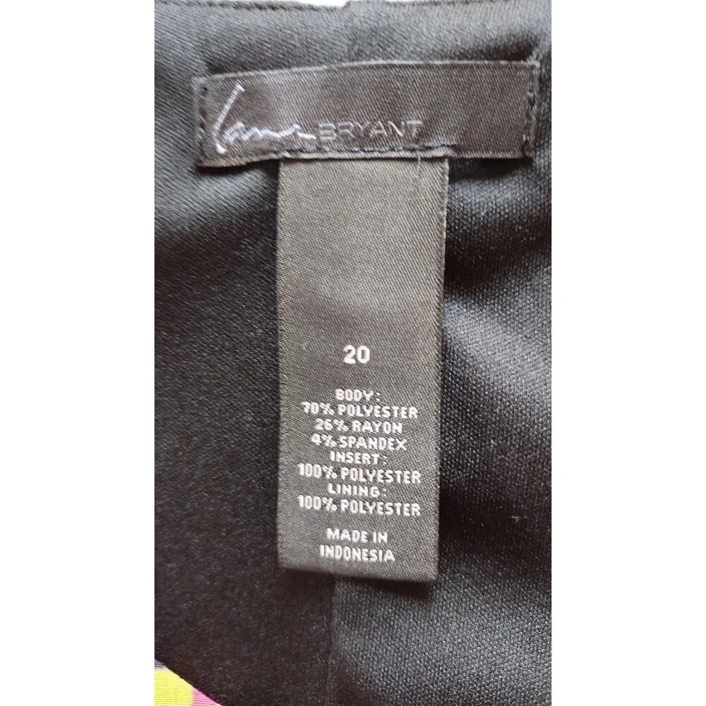 Lane Bryant Black Orange Purple Pink  Cap Sleeve Dress Size 20 - Image 6