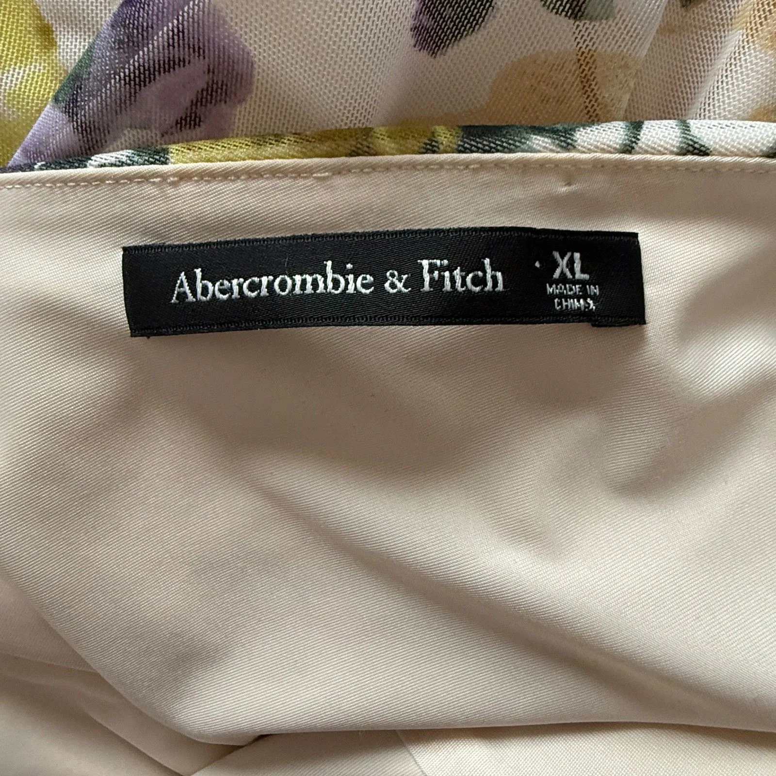 Abercrombie & Fitch Floral Mesh Twist Wrap Slit Wedding Guest Maxi Dress Sz XL - Image 8