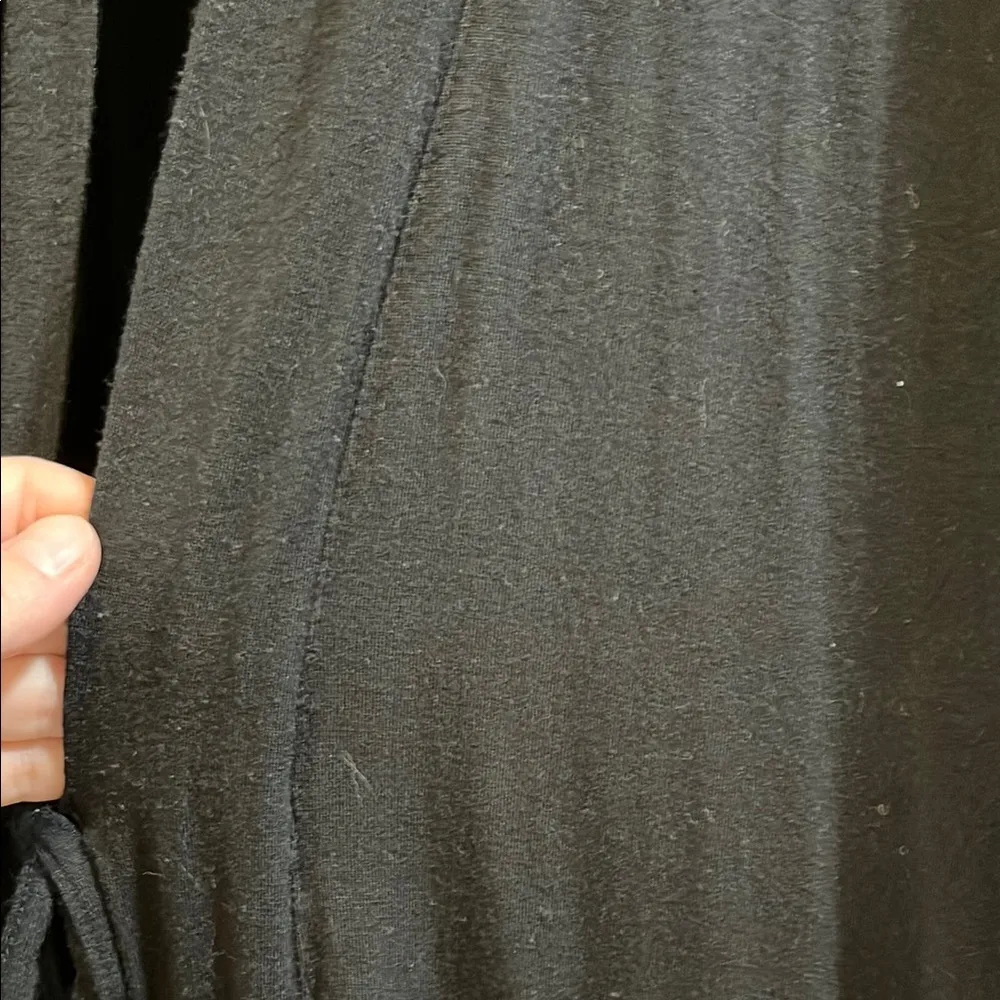 Gilligan & O'Malley Black Wrap Style Stretchy Sleepwear Robe - Image 8