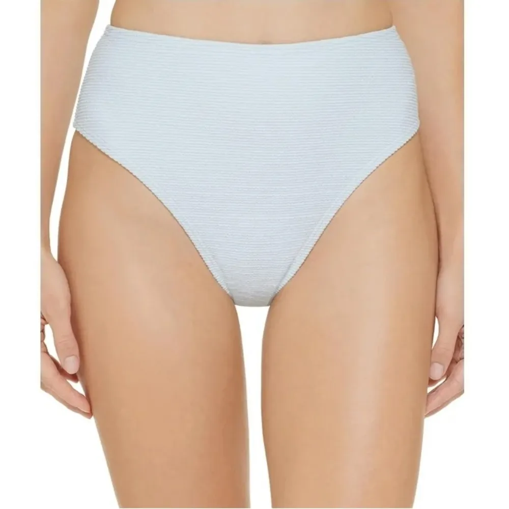 DKNY Ribbed High-Waist Swim Bottom Separates, Blue Size XL NEW w/Tag - Image 2