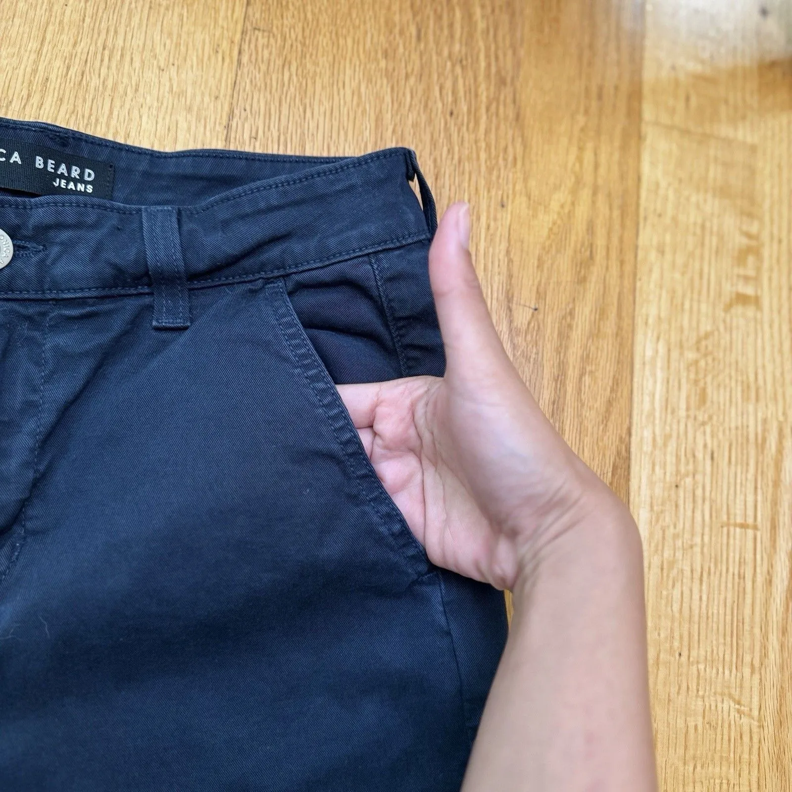 Veronica Beard Women's Ayla Chino Pants Straight Leg Navy Blue Size 26/2 EUC - Image 11