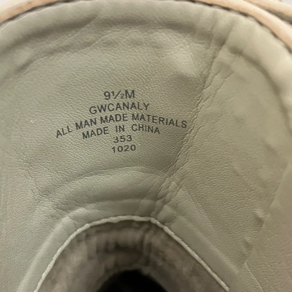 Guess Cream Lace up Chunky Heels Ankle Boots Women’s Size 9.5 - Image 9