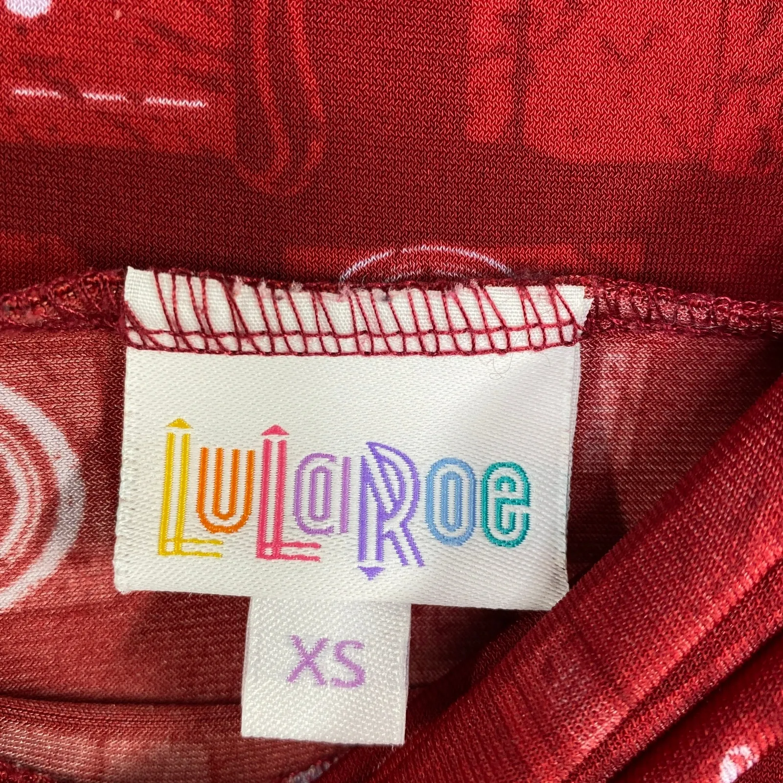 LuLaRoe Red Camera Printed Novelty A-Line Skirt Women's Size X-Small XS - Image 4