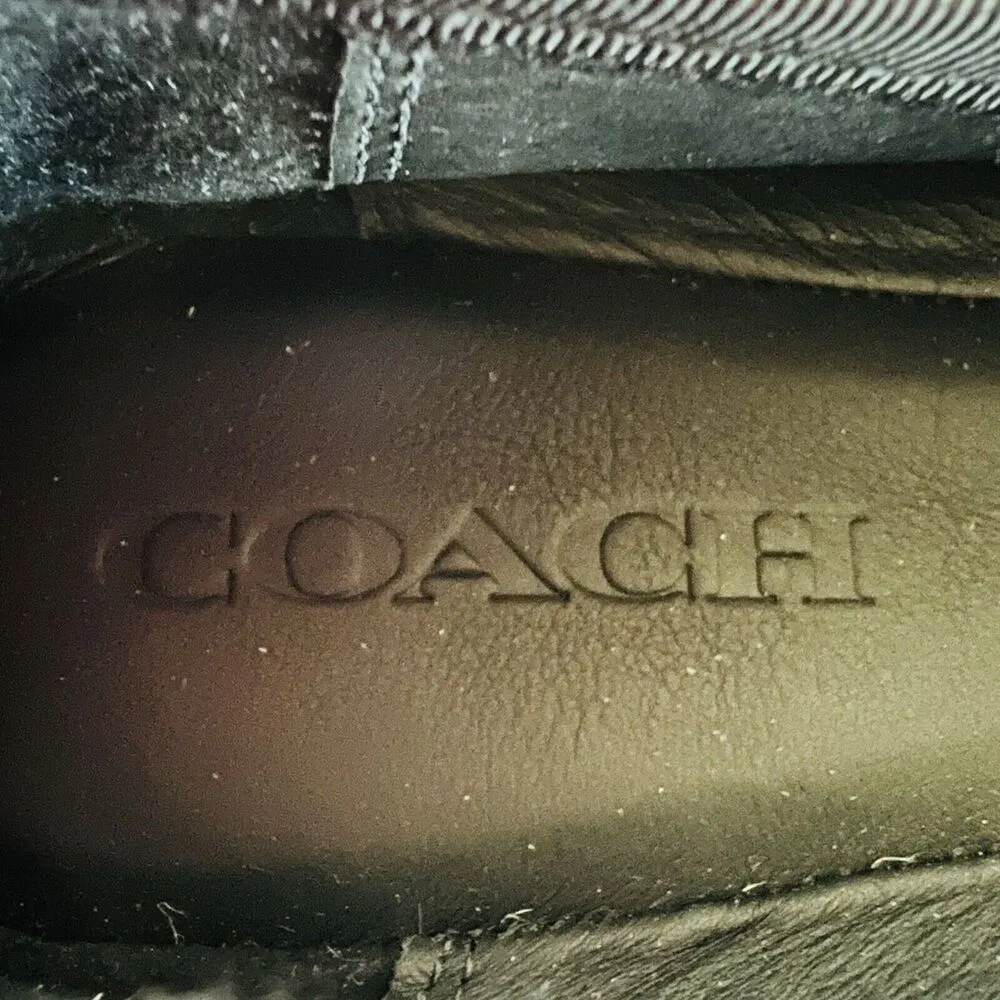 COACH Flatiron Black White Leather Snake Animal Print Ballerina Flats - US 10 - Image 4