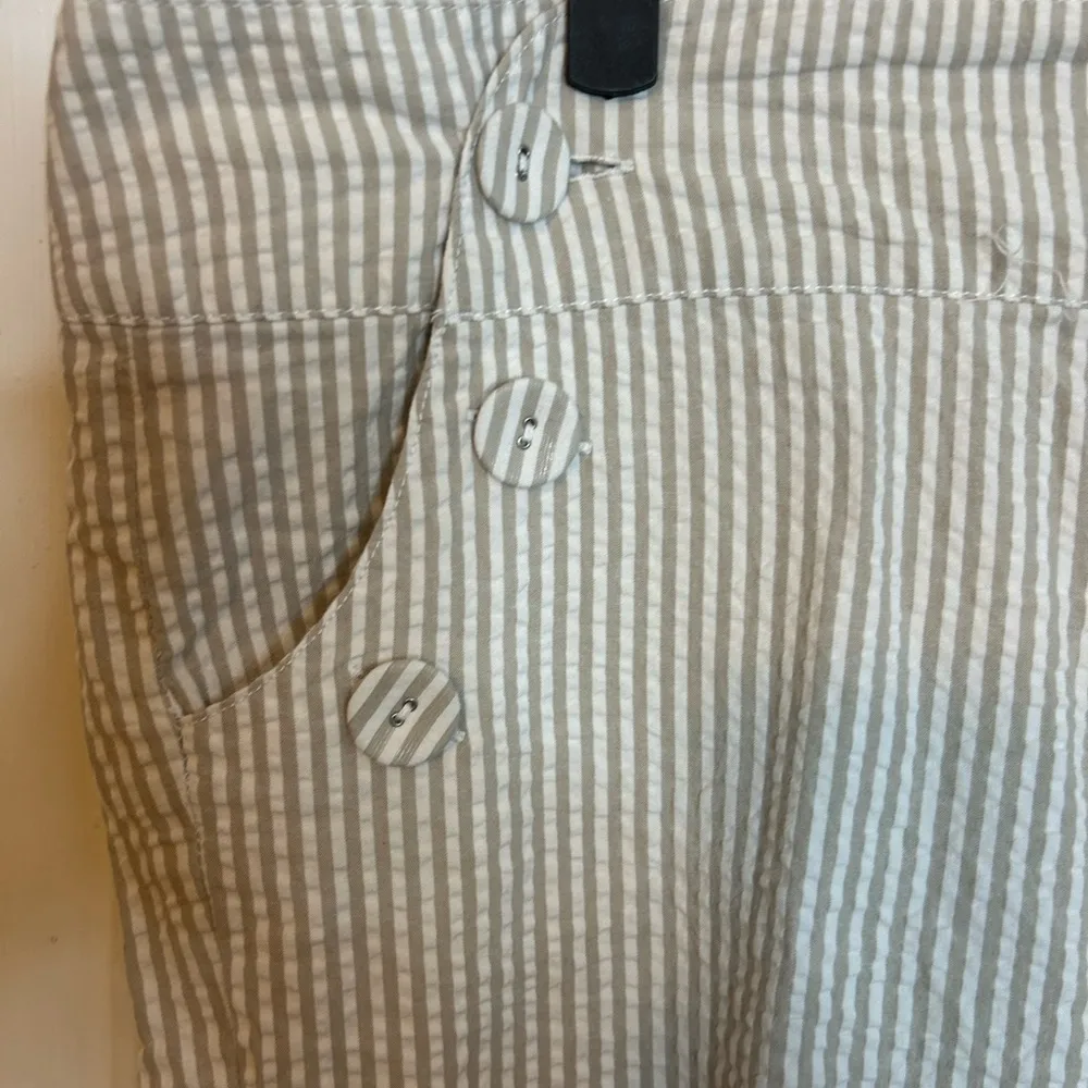 Sandro Seersucker Wide Leg Capris - Image 4