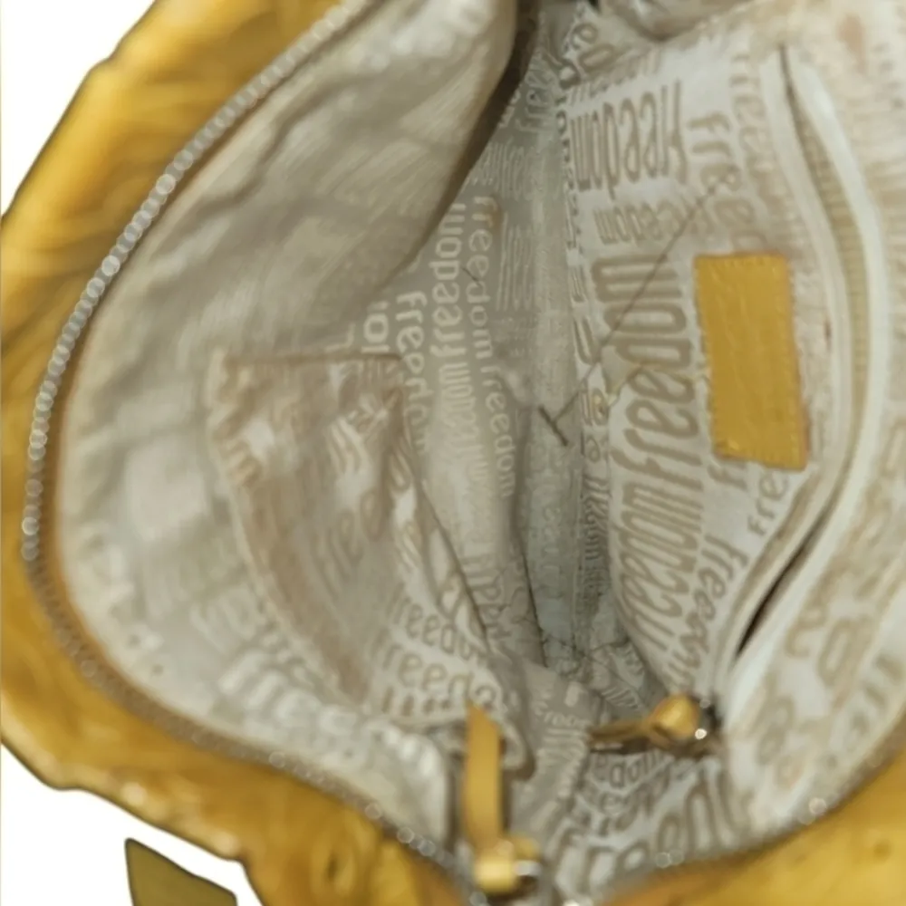 Roberto Cavalli Yellow Shoulder Bag with Slouchy Design - Image 3