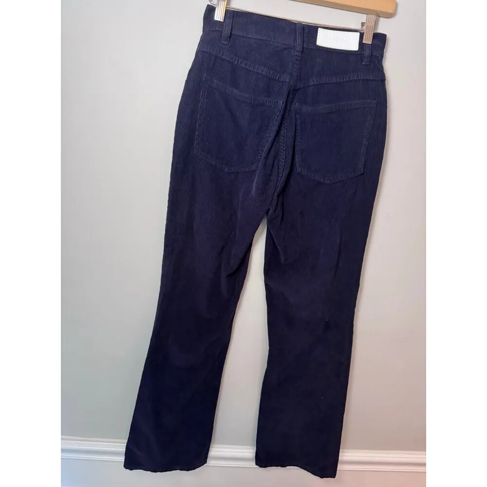 RE/DONE Collections Corduroy 70 Orginals Pocket Loose Flare navy blue sz 24 - Image 15