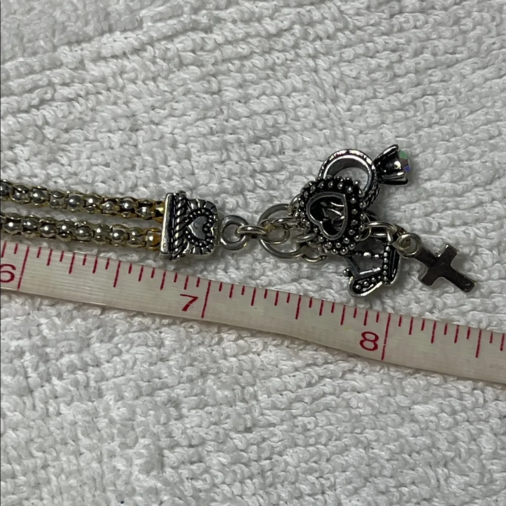 Premier Designs  Silver Tone Double Strand Charm Bracelet - Image 4