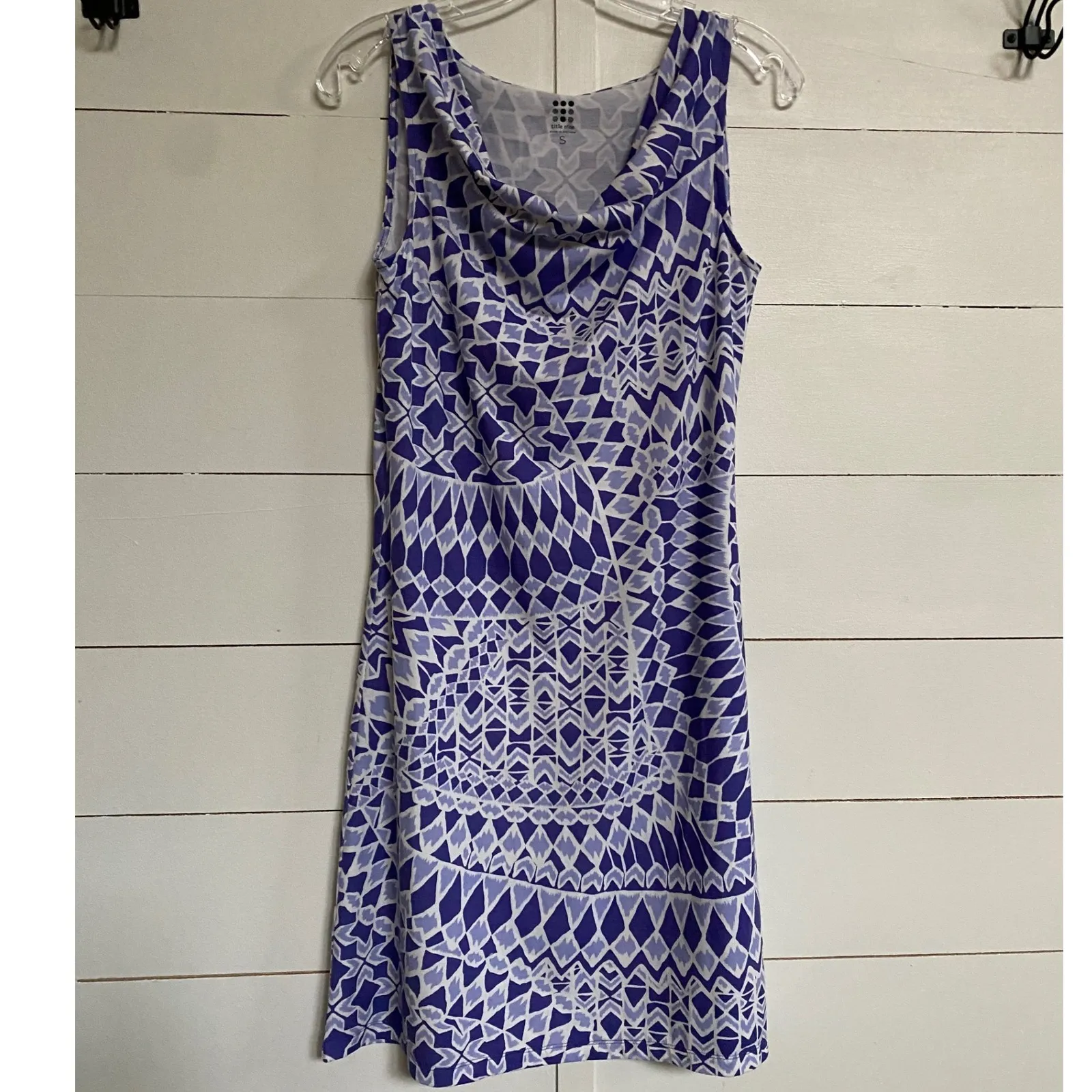 Title Nine Women's Mosaic Tile Purple White Sleeveless Casual Athletic Dress‎ S - Image 10