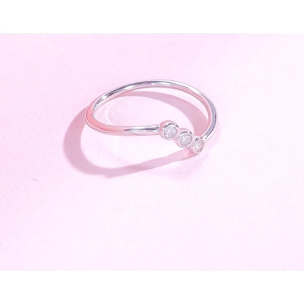 Sparkling Moissanite‎ Diamond Ring | 14k White Gold Plated Sterling Silver - Image 9