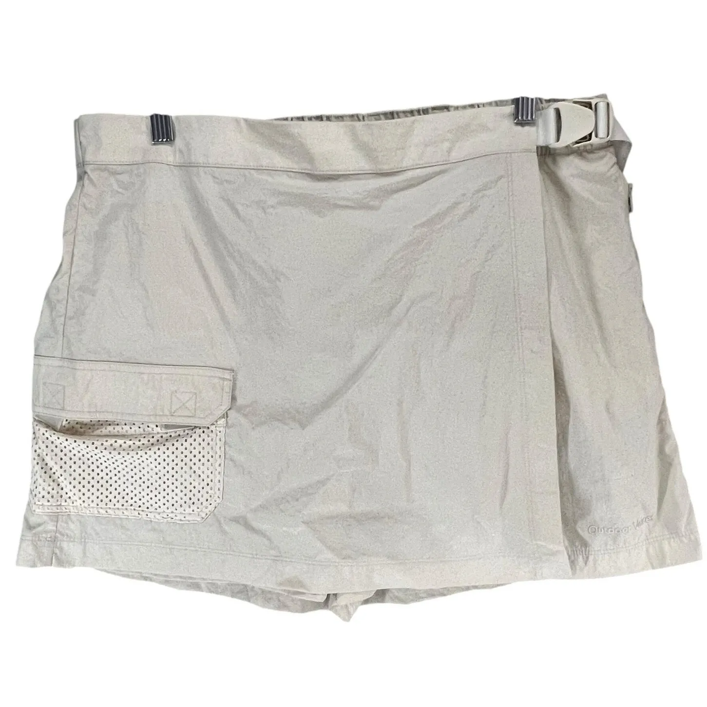 Outdoor Voices Skort Womens XL Beige Nylon Wrap Skirt Pockets Casual Gorpcore - Image 2