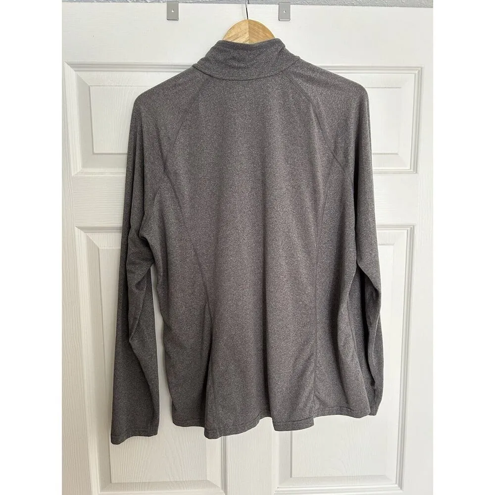 REI 2XL Grey Lightweight Pullover Fleece Zip Active Skiing Hiking Outdoor XXL Gray - Image 2